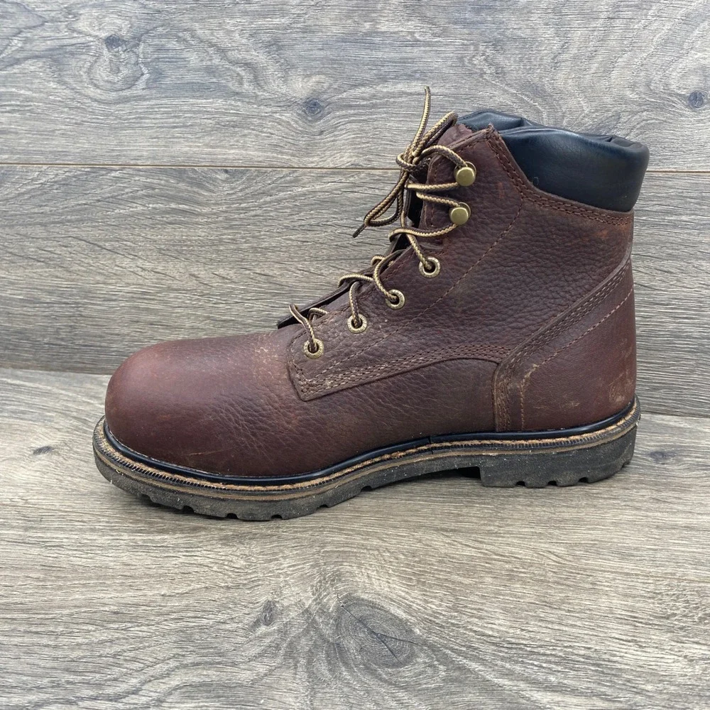 Irish Setter 83604 Work Boots Mens 8 Brown Leather Safety Toe EH Rated Rugged